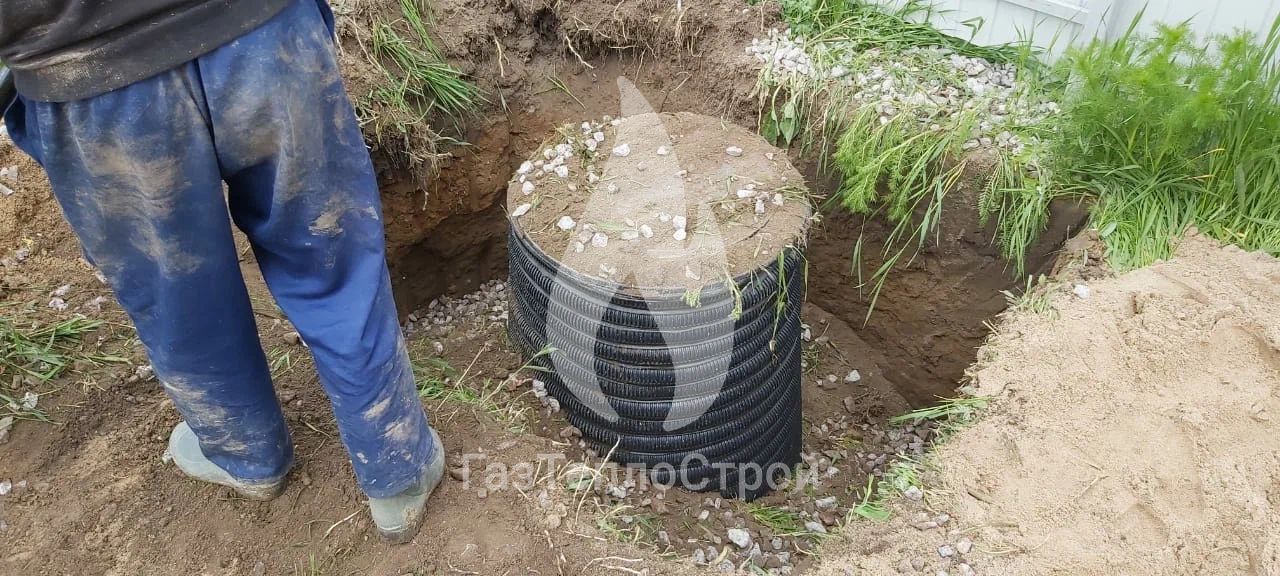 Изображение заключительных работ с септиком